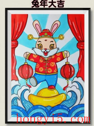 关于春节的儿童画(关于春节的绘画)插图12