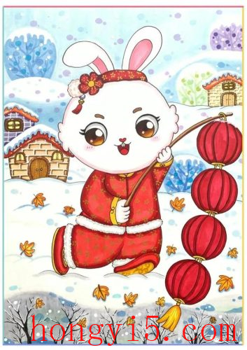关于春节的儿童画(关于春节的绘画)插图26