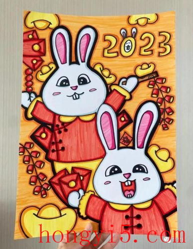 关于春节的儿童画(关于春节的绘画)插图23