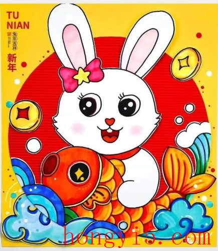 关于春节的儿童画(关于春节的绘画)插图15
