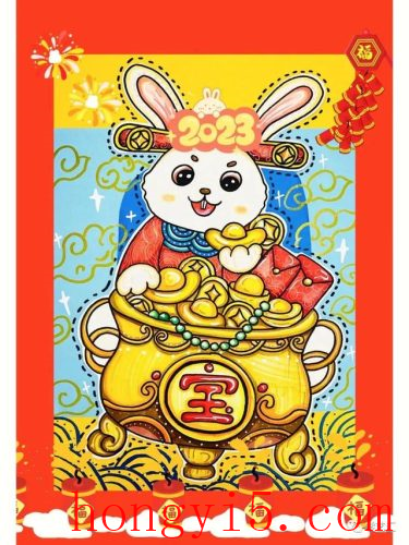 关于春节的儿童画(关于春节的绘画)插图30