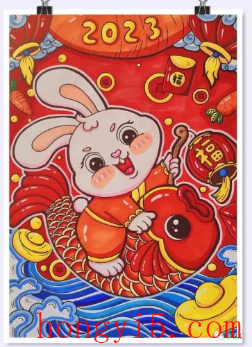 关于春节的儿童画(关于春节的绘画)插图16
