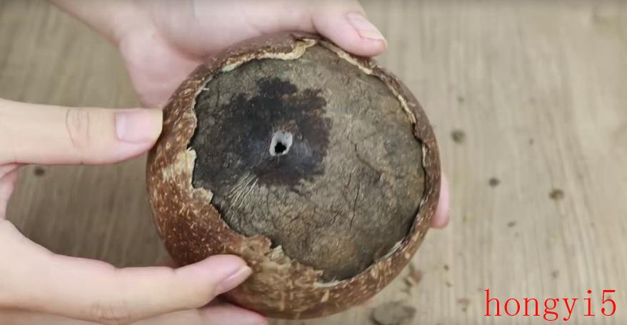 如何打开椰子壳吃椰肉（怎么打开椰子小技巧）(图4)