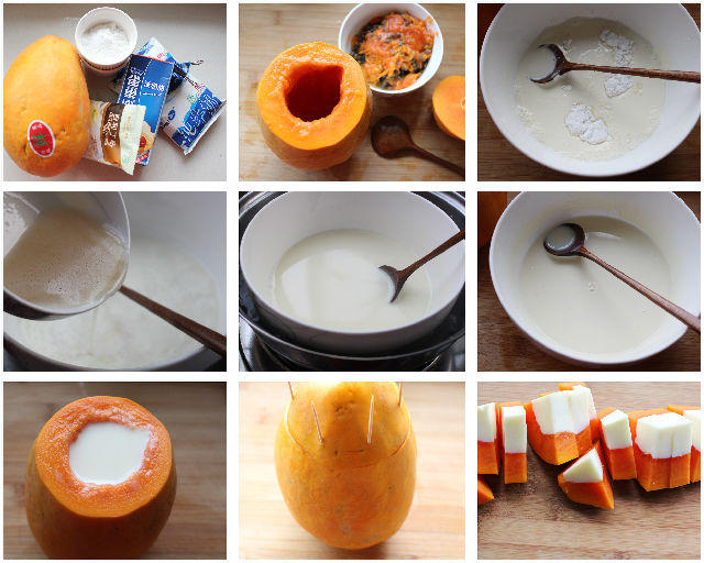 木瓜牛奶冻的做法 可以用凉粉做吗