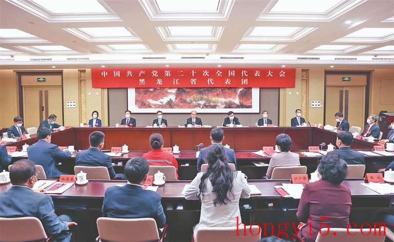 黑龙江省代表团16日下午召开全体会议 学习讨论党的二十大报告 许勤主持会议 黄建盛发言